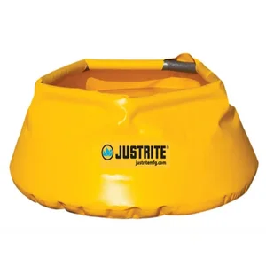 JUSTRITE 28319 Portable Berm, 20 Gallon, 31 Inch Dia. x 11.75 Inch Height, Yellow | CD8CGV JEN28319YL