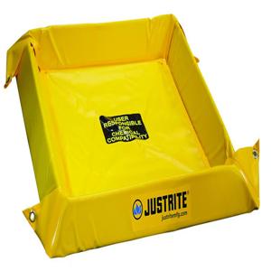 JUSTRITE 28400 Spill Berm, 2 Feet Length x 2 Feet Width x 4 Inch Height, Yellow | AG3EAM JEN28400YL