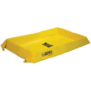 JUSTRITE 28402 Spill Berm, 2 Feet Length x 4 Feet Width x 4 Inch Height, Yellow | AG3EAN JEN28402YL