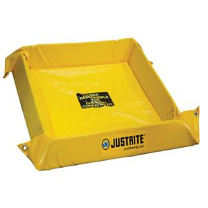 JUSTRITE 28406 Spill Berm, 4 Feet Length x 4 Feet Width x 4 Inch Height, Yellow | AG3EAQ JEN28406YL