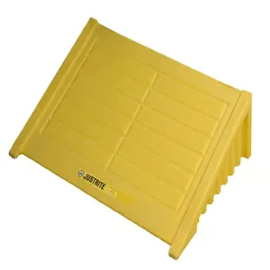 JUSTRITE 28620 Square Spill Pallet Ramp For 4 Drums, Yellow | AE2CXD JEN28620YL