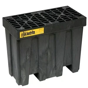 JUSTRITE 28623 Drum Spill Containment Pallet, 2 Drum, 2.5k Lb | AE2CXF JEN28623BL