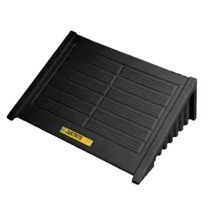 JUSTRITE 28688 Square Spill Pallet Ramp, 4 Drums, Black | AE4MGQ JEN28688BL