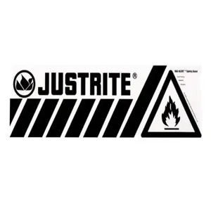 JUSTRITE 29003 Warning Label, 5 Inch Height x 17-1/2 Inch Width | AA4ZWU 13M423