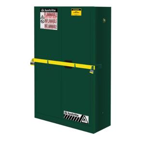 JUSTRITE 29884P Hochsicherheits-Sicherheitsschrank für brennbare Stoffe mit Stange, manueller Schließung, 45 Gallonen, grün | CD8CKC