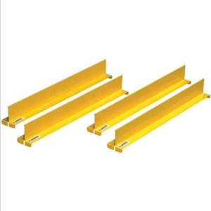 JUSTRITE 29985 Shelf Divider, 2-1/32 Inch Width, Steel, Set of 4, Yellow | AA4ZXY JCB29985YL