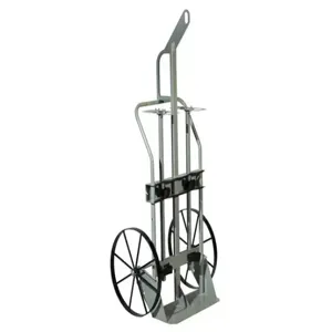 JUSTRITE 35018 Gas Cylinder Hand Truck With Hoist Ring, 2 Cylinders, Steel Wheels | CD8DCQ