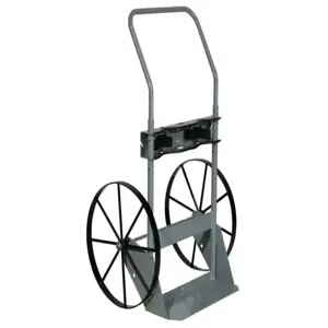 JUSTRITE 35020 Gas Cylinder Hand Truck, 2 Cylinders, 20 Inch Steel Wheels | CD8DCR