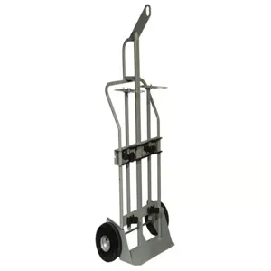 JUSTRITE 35024 Gas Cylinder Hand Truck With Hoist Ring, 2 Cylinders, 10.5 Inch Pneumatic Wheels | CD8DCU