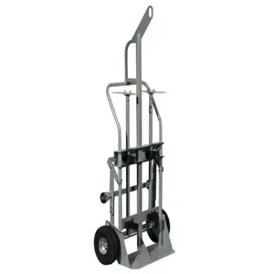 JUSTRITE 35026 Gas Cylinder Hand Truck With Hoist Ring, 2 Cylinders, 10.5 Inch Pneumatic Wheels, 4 Wheels | CD8DCV