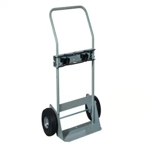 JUSTRITE 35028 Gas Cylinder Hand Truck, 2 Cylinders, 10.5 Inch Pneumatic Wheels | CD8DCW