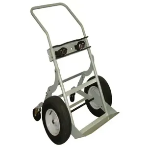 JUSTRITE 35036 Gas Cylinder Hand Truck, 2 Cylinders, 4 Wheels, 16 Inch Pneumatic Wheels | CD8DDA