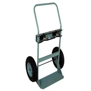 JUSTRITE 35038 Gas Cylinder Hand Truck, 2 Cylinders, 16 Inch Pneumatic Wheels | CD8DDB