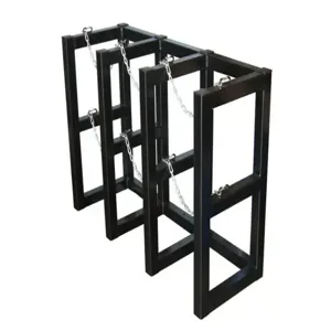 JUSTRITE 35122 Gas Cylinder Storage Rack, 3 x 1 Feet Size, Steel | CD8DDY