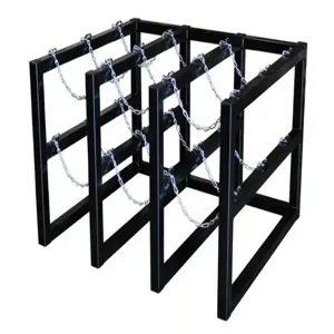 JUSTRITE 35134 Gas Cylinder Storage Rack, 3 x 3 Feet Size, Steel | CD8DEA