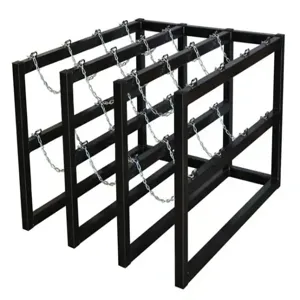 JUSTRITE 35140 Gas Cylinder Storage Rack, 3 x 4 Feet Size, Steel | CD8DEB