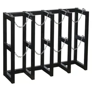 JUSTRITE 35144 Gas Cylinder Storage Rack, 4 x 1 Feet Size, Steel | CD8DEC