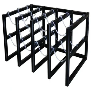 JUSTRITE 35156 Gas Cylinder Storage Rack, 4 x 3 Feet Size, Steel | CD8DEE