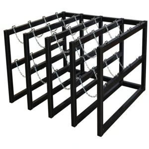 JUSTRITE 35162 Gas Cylinder Storage Rack, 4 x 4 Feet Size, Steel | CD8DEF