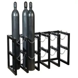 JUSTRITE 35172 Gas Cylinder Storage Rack, 5 x 2 Feet Size, Steel | CD8DEH