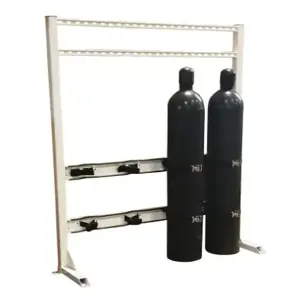 JUSTRITE 35310 Gas Cylinder Process Stand, 4 Cylinders, Inline, Steel | CD8DGL