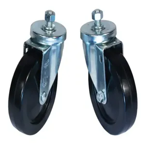 JUSTRITE 35390 Swivel Caster Set, Gas Cylinder, 5 Inch Caster | CD8DHR