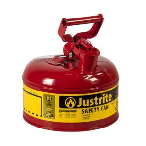 JUSTRITE 7110100 Safety Can, Flame Arrester, Type I, 1 Gallon, 11 Inch Height, Red | AE7WEV JCN7110100, 7110100Z