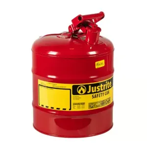 JUSTRITE 7150100 Safety Can, Flame Arrester, Type I, 5 Gallon, 16-7/8 Inch Height, Red | AE7WGM JCN7150100, 7150100Z