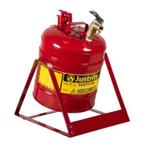 JUSTRITE 7150156 Safety Can, Top Faucet, Type I, 5 Gallon, Red | AD2DTH JCN7150156