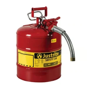 JUSTRITE 7250130 Safety Can, 1 Inch Metal Hose For Flammable, Type II, 17-1/2 Inch Height, Red | AD2DVF JCN7250130, 7250130Z