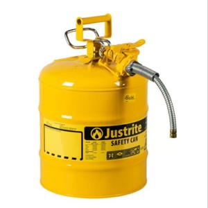 JUSTRITE 7250230 Safety Can, 1 Inch Metal Hose, Type II, 17-1/2 Inch Height, Yellow | AE4AJF JCN7250230, 7250230Z