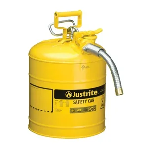 JUSTRITE 7250230 Safety Can, 1 Inch Metal Hose, Type II, 17-1/2 Inch Height, Yellow | AE4AJF JCN7250230, 7250230Z