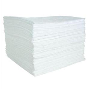 JUSTRITE 83202 Oil Sorbent Pad, Meltblown, Heavy, 15 x 17 Inch Size, 32 Gallon, White, Pack Of 100 | CD8DVV