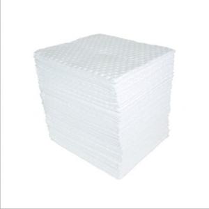 JUSTRITE 83240 Sorbent Pad, Oil, Light, 15 x 17 Inch Size, 32 Gallon, White, Pack Of 200 | CD8DWQ