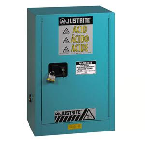 JUSTRITE 8825022 Corrosive/Acid Safety Cabinet, Manual Close, 15 Gallon, Blue | CD8CMK