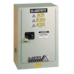 JUSTRITE 8825272 Corrosive/Acid Safety Cabinet, Self Close, 15 Gallon, Light Neutral | CD8CMU