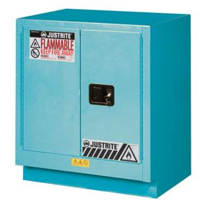 JUSTRITE 8831222 Corrosive/Acid Safety Cabinet, Self Close, 19 Gallon, Blue | CD8CNH
