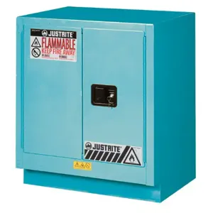 JUSTRITE 8831022 Corrosive/Acid Safety Cabinet, Manual Close, 19 Gallon, Blue | CD8CNE