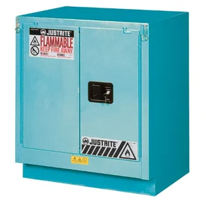 JUSTRITE 8831222 Corrosive/Acid Safety Cabinet, Self Close, 19 Gallon, Blue | CD8CNH