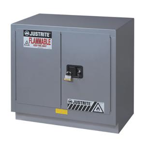 JUSTRITE 883624 Sicherheitsschrank für brennbare Stoffe, 23 Gallonen, 1 Regal, 2 Türen, 36 Zoll Größe, Silber | CD8CNQ