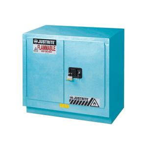 JUSTRITE 8837022 Corrosive/Acid Safety Cabinet, Manual Close, 23 Gallon, Blue | CD8CNT
