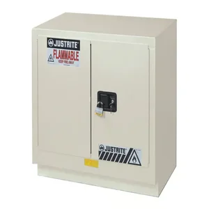 JUSTRITE 8837272 Corrosive/Acid Safety Cabinet, Self Close, 23 Gallon, Light Neutral | CD8CNY