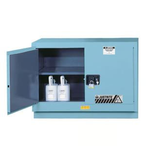 JUSTRITE 8849022 Corrosive/Acid Safety Cabinet, Manual Close, 31 Gallon, Blue | CD8CPF