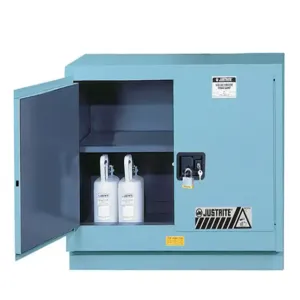 JUSTRITE 8849022 Corrosive/Acid Safety Cabinet, Manual Close, 31 Gallon, Blue | CD8CPF