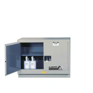 JUSTRITE 8849242 Corrosive/Acid Safety Cabinet, Self Close, 31 Gallon, Silver | CD8CPK