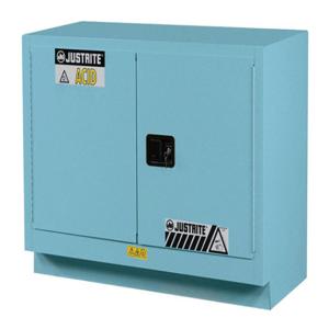 JUSTRITE 8849222 Corrosive/Acid Safety Cabinet, Self Close, 31 Gallon, Blue | CD8CPJ