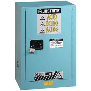 JUSTRITE 891222 Corrosive Safety Cabinet, Self Close, 1 Shelf, 12 Gallon, 889 x 591 x 457mm Size | AD8KGT JCB8912221, 8912221