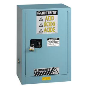JUSTRITE 8912222 Corrosive/Acid Safety Cabinet, 1 Shelf, 1 Door, Self Close, 12 Gallon | CD8CQF