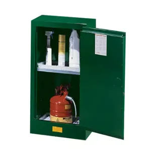 JUSTRITE 8912041 Pesticide Safety Cabinet, Manual Close, 12 Gallon, Green | CH6GMZ