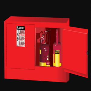 JUSTRITE 891301 Flammable Safety Cabinet, 2 Doors, Manual Close, 12 Gallon, Red | CD8CQL 8913011